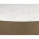 Zelda 43.5 X 15.25 inch White / Black / Antique Brass Coffee Table